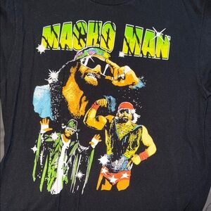 WWE Macho Man Black Graphic T-Shirt